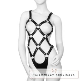 Svenjoyment Leather Body Harness damski, regulowany, czarny S-XL LEATHER BODY