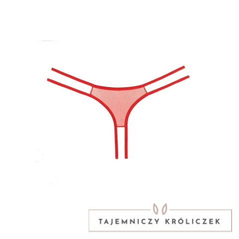 Allure Sweet Honey - koronkowe majtki z ozdobnym wycięciem, czarne Allure