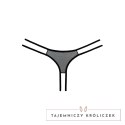 Allure Sweet Honey - majtki z koronką i efektownym wycięciem, czarne Allure