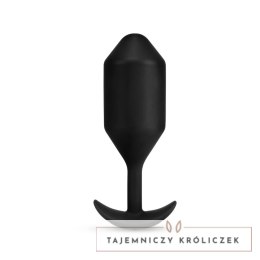 B-Vibe Vibrating Snug Plug 5 Black - anatomiczna wtyczka z funkcją wibracji B-Vibe