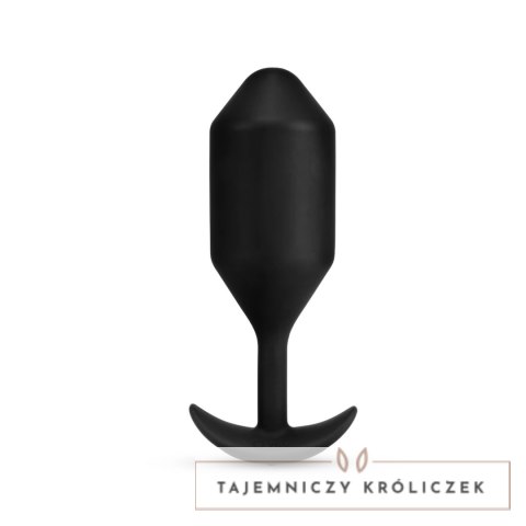 B-Vibe Vibrating Snug Plug 5 Black - anatomiczna wtyczka z funkcją wibracji B-Vibe