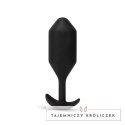 B-Vibe Vibrating Snug Plug 5 Black - anatomiczna wtyczka z funkcją wibracji B-Vibe