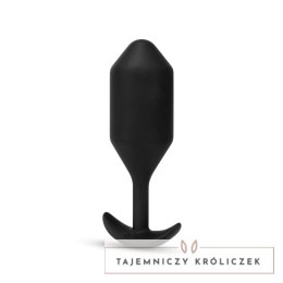 B-Vibe Vibrating Snug Plug 5 Black - anatomiczna wtyczka z funkcją wibracji B-Vibe