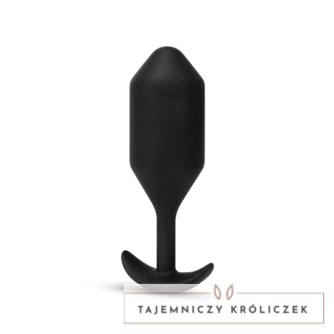 B-Vibe Vibrating Snug Plug 5 Black - anatomiczna wtyczka z funkcją wibracji B-Vibe