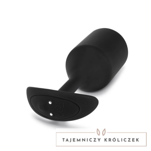 B-Vibe Vibrating Snug Plug 5 Black - anatomiczna wtyczka z funkcją wibracji B-Vibe