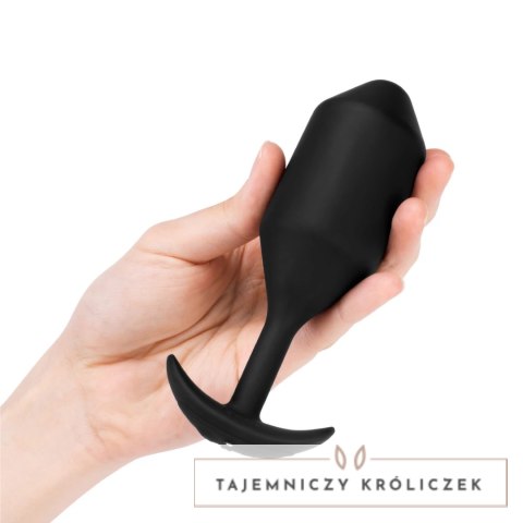 B-Vibe Vibrating Snug Plug 5 Black - anatomiczna wtyczka z funkcją wibracji B-Vibe