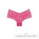 Coquette Candy Apple Allure szorty koronkowe z otwartym krojem czerwone Allure