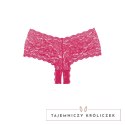 Coquette Candy Apple Allure szorty koronkowe z otwartym krojem czerwone Allure