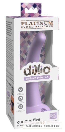 Dillio Platinum Curious Five 14,6 cm silikonowy zakrzywiony fioletowy Dillio Platinum