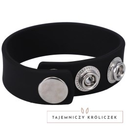 Doc Johnson Snap Collar silikonowy pierścień regulowany 3-stopniowy czarny Doc Johnson
