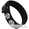 Doc Johnson Snap Collar silikonowy pierścień regulowany 3-stopniowy czarny Doc Johnson
