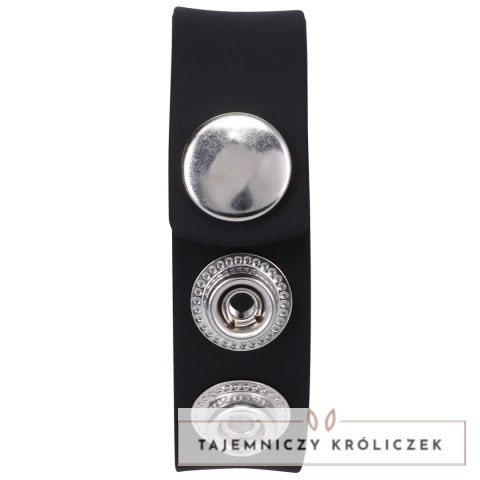 Doc Johnson Snap Collar silikonowy pierścień regulowany 3-stopniowy czarny Doc Johnson