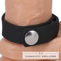 Doc Johnson Snap Collar silikonowy pierścień regulowany 3-stopniowy czarny Doc Johnson