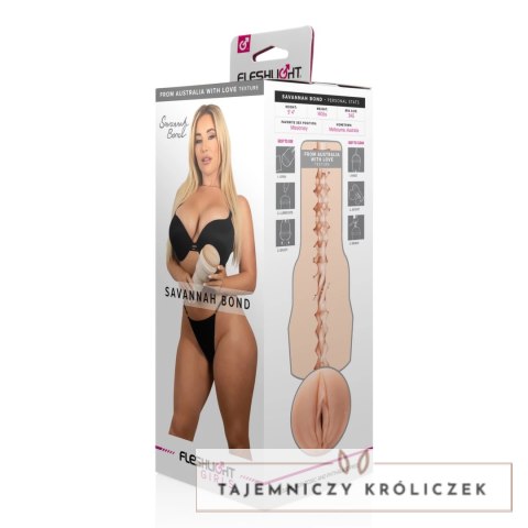 Fleshlight Girls Savannah Bond maszyna intymna, tekstura SuperSkin Fleshlight