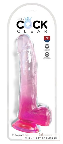 King Cock Clear model 9'' - przezroczysty anatomiczny z przyssawką 24,8 cm King Cock