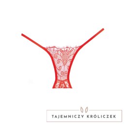 Leg Avenue Enchanted Belle Allure koronkowe majtki z wycięciem, czarne Allure