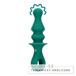 Loveline Peacock Plume - wibrujący korek intymny, silikonowy, niebieski Loveline by Shots