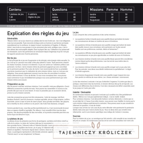 Mission Intime Classique gra partnerska karciana 480 zadań PL/FR Tease & Please