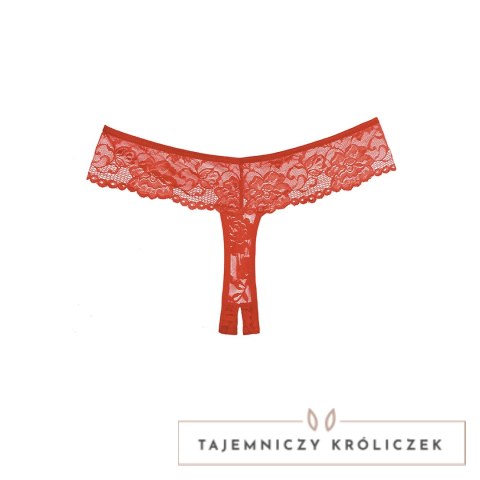 Obsessive Chiqui Love Allure stringi z koronką bez części dolnej, czarne Allure