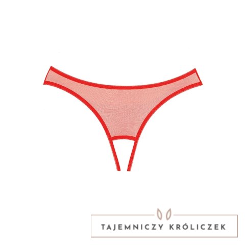 Obsessive Expose Allure - majtki z siateczki z koronką i kokardką Allure