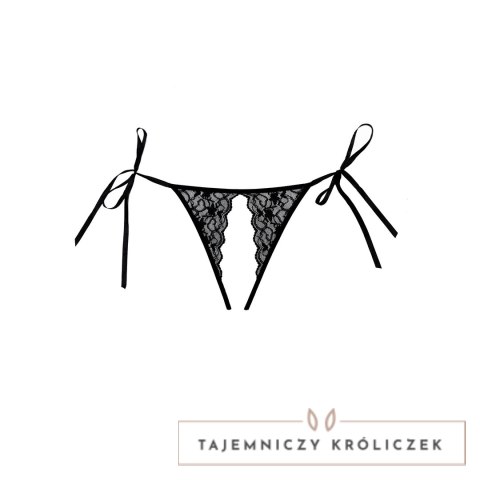 Obsessive Lolita Allure koronkowe majtki z siateczką brazyliany czarne Allure
