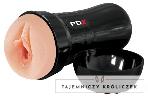 PDX Extreme Wet Pussies Super Juicy Czarna maszyna intymna Fanta Flesh Pipedream