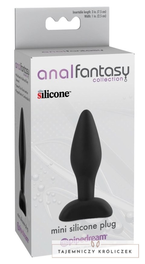 Pipedream Anal Fantasy Mini Plug silikonowy 7,5 cm czarny Anal Fantasy