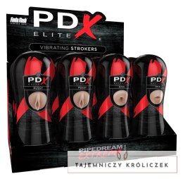 Pipedream PEE Vibrating Stroker Display - zestaw z funkcją wibracji, 17,5 cm PDX