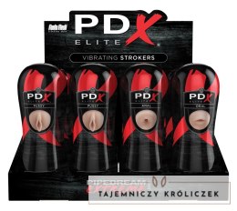 Pipedream PEE Vibrating Stroker Display - zestaw z funkcją wibracji, 17,5 cm PDX