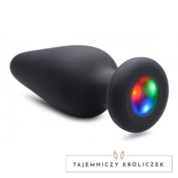XR Brands Korek analny LED średni - silikonowy, podświetlany XR Brands