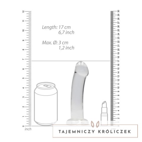 RealRock Crystal Clear Model 17 cm z przyssawką - transparentny RealRock by Shots