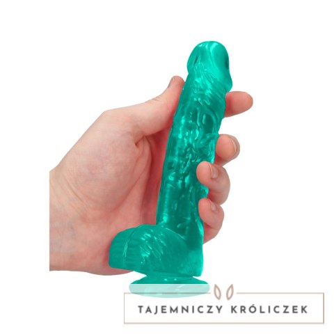 RealRock Crystal Clear model 17 cm z mocną przyssawką, transparentny RealRock by Shots