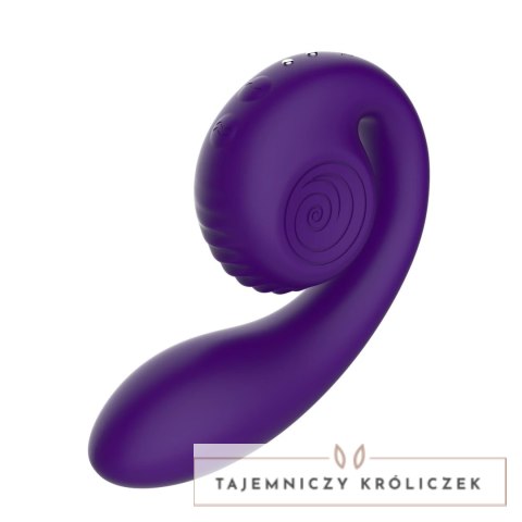 Snail Vibe Gizi Fioletowy - Spiralny Wibrator Dwusilnikowy, silikonowy Snail Vibe