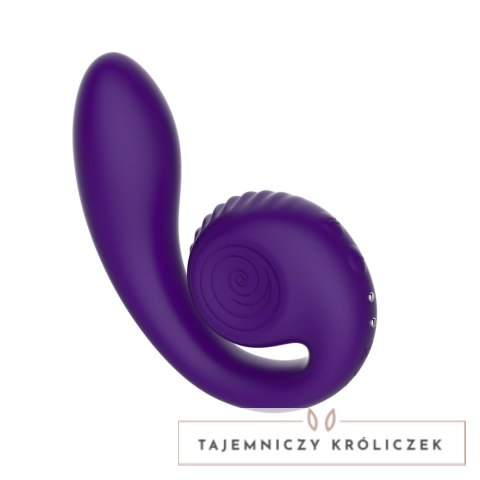 Snail Vibe Gizi Fioletowy - Spiralny Wibrator Dwusilnikowy, silikonowy Snail Vibe