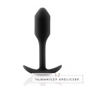 B-Vibe Snug Plug 1 czarny - silikonowy model z wagą 54g, rozmiar S B-Vibe