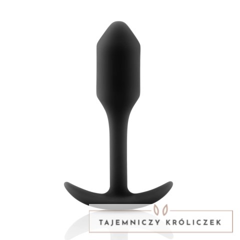 B-Vibe Snug Plug 1 czarny - silikonowy model z wagą 54g, rozmiar S B-Vibe