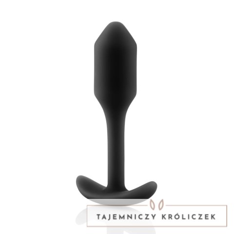 B-Vibe Snug Plug 1 czarny - silikonowy model z wagą 54g, rozmiar S B-Vibe