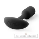 B-Vibe Snug Plug 1 czarny - silikonowy model z wagą 54g, rozmiar S B-Vibe
