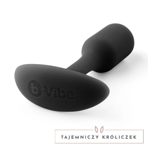 B-Vibe Snug Plug 1 czarny - silikonowy model z wagą 54g, rozmiar S B-Vibe