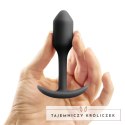 B-Vibe Snug Plug 1 czarny - silikonowy model z wagą 54g, rozmiar S B-Vibe