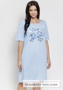 Koszula nocna Valentina Maxi 3573 Niebieska Niebieski XXXXL Taro