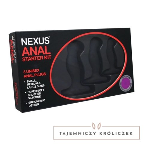 Nexus Anal Starter Kit - Zestaw silikonowych plugow 3 rozmiary Nexus