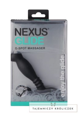 Nexus Glide Black - anatomiczny masażer prostaty z kulką stalową, 11,5 cm Nexus