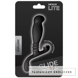 Nexus Glide Black - anatomiczny masażer prostaty z kulką stalową, 11,5 cm Nexus