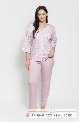 Piżama Lucinda Maxi 3575 Maxi Pudrowy Róż XXXXXL Taro