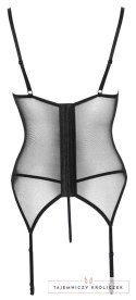 Cottelli LINGERIE Koszulka Matowa z Koronką i Paskami + Stringi L Cottelli