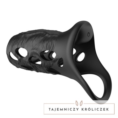 Crushious Batiatus model z wibracjami, silikonowy pierścień czarny 12 cm Crushious