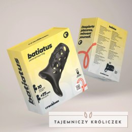 Crushious Batiatus model z wibracjami, silikonowy pierścień czarny 12 cm Crushious