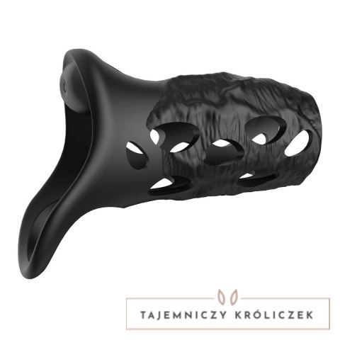 Crushious Batiatus model z wibracjami, silikonowy pierścień czarny 12 cm Crushious