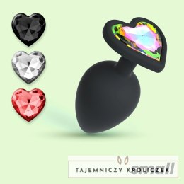 Crushious Cuore mały czarny korek z 4 wymiennymi kryształami Crushious
